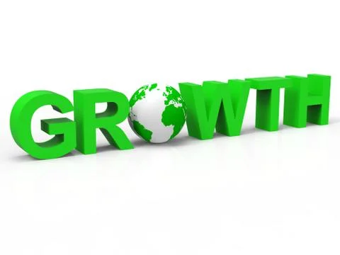 Financial growth representing develop improve and income Stock Illustration