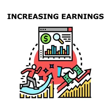 Financial growth strategy planning for increasing earnings Stock Illustration