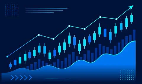 Financial growth visualization 스톡 일러스트