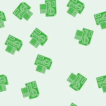 Financial guidance glyph seamless pattern Ilustração Stock