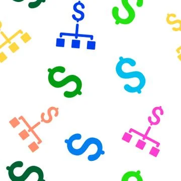 Financial Hierarchy Flat Vector Seamless Pattern 스톡 일러스트