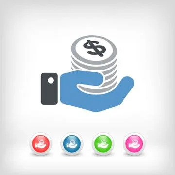 Financial icon - Dollars 스톡 일러스트
