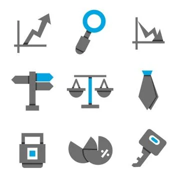 Financial icons Stock Illustration