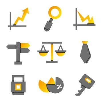Financial icons Stock Illustration