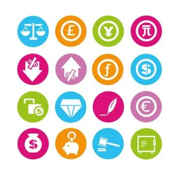 Financial icons Stock Illustration