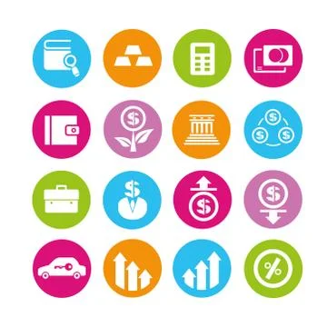 Financial icons Stock Illustration