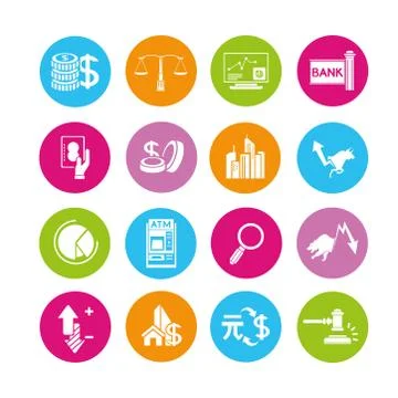 Financial icons Stock Illustration