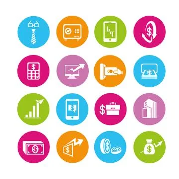 Financial icons Stock Illustration