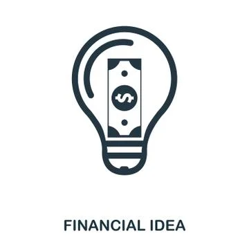 Financial Idea icon. Flat style icon design. UI. Illustration of financial idea Stock Illustration