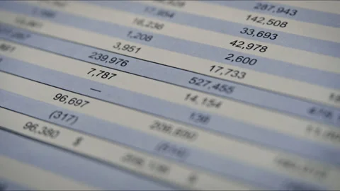 Financial income statement Video stock 166970825