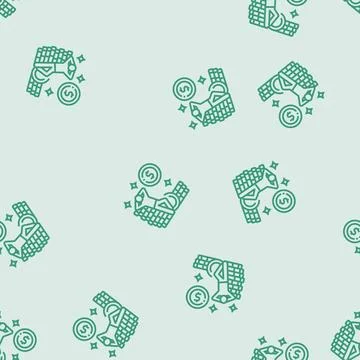 Financial independence line seamless pattern Ilustração Stock