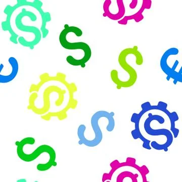 Financial Industry Flat Vector Seamless Pattern 스톡 일러스트