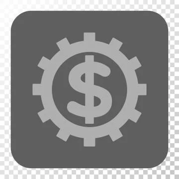 Financial Industry Rounded Square Button Stock Illustration