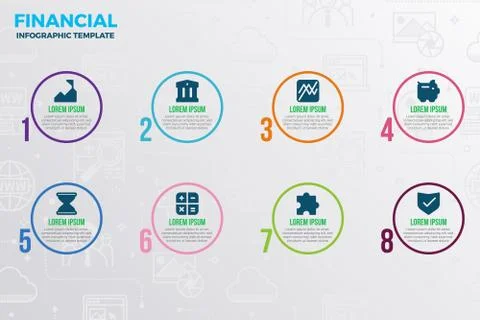 Financial infographic template Illustrazione stock