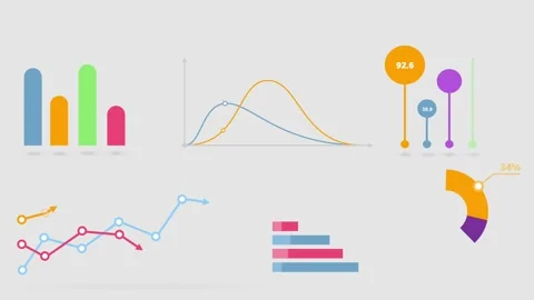 Financial infographics graphs Stock Footage 201425590