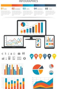 Financial Infographics Stock Illustration