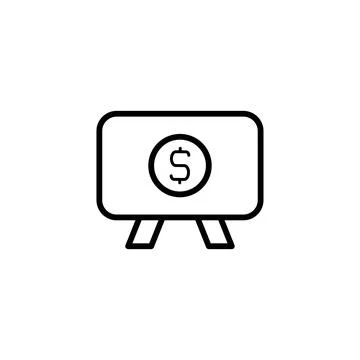 Financial insight display screen symbolizing investment analysis data prese.. Stock Illustration