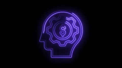 Financial intelligence neon light reveals business acumen and innovation for Stock Footage 322962187
