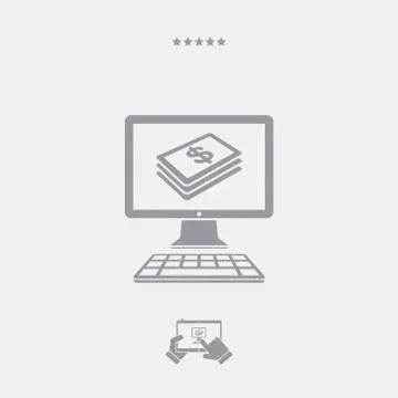 Financial internet services - Dollars Stock Illustration