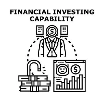 Financial investing capability developing wealth and managing risk Stock Illustration
