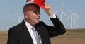 Financial Investor Visit Wind Farm Power Plant Thirsted Businessman Drink Water 4k or 4k+ Resolution