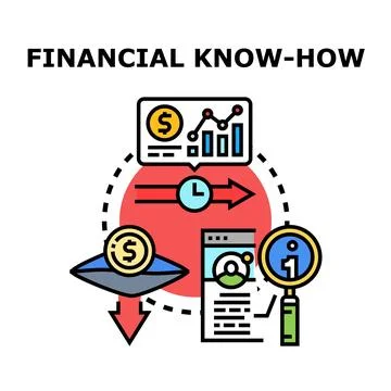 Financial know how concept demonstrating money management skills Stock Illustration