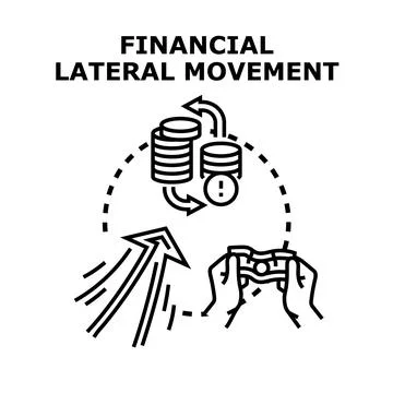 Financial lateral movement concept vector illustration Stock Illustration