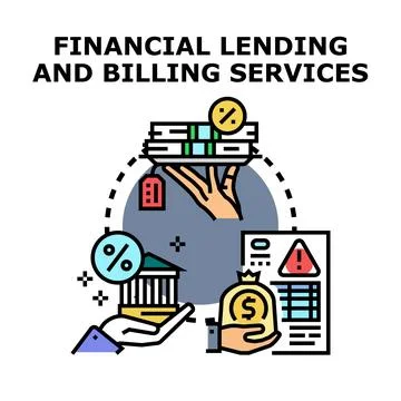 Financial lending and billing services vector concept Stock Illustration