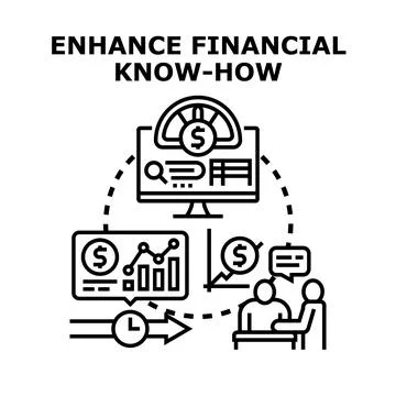 Financial literacy concept visualizing education and knowledge Stock-Illustration