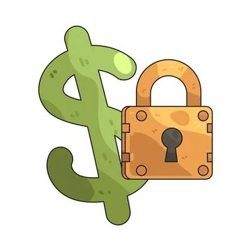 Financial Lock illustration Stock Illustration
