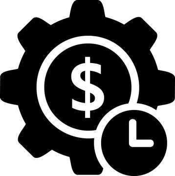 Financial management and time planning icon Stock-Illustration