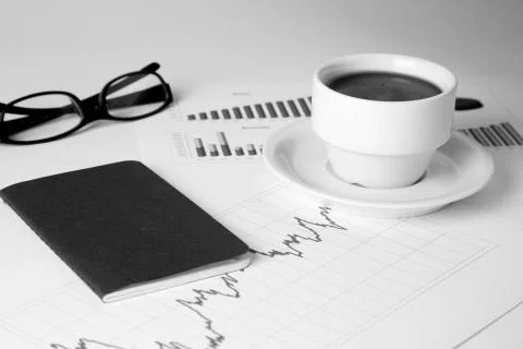 Financial management chart Stock Photos