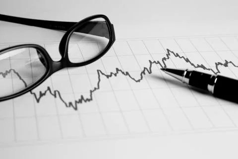 Financial management chart Stock Photos