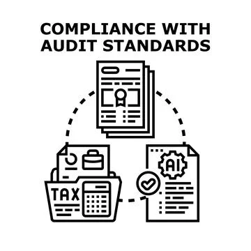Financial management system compliance with current audit standards, involvin Stock Illustration
