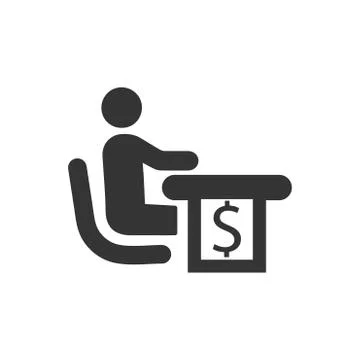 Financial Manager Icon Illustrazione stock