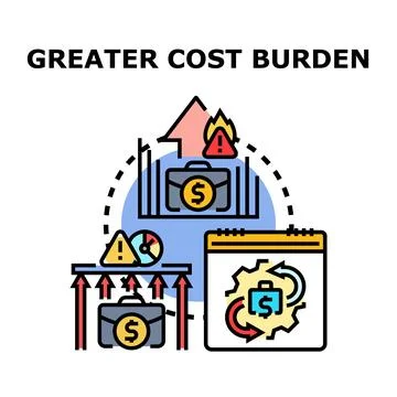 Financial managing increasing cost burden for business Stock Illustration