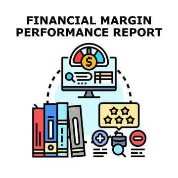 Financial margin performance report concept vector illustration イラスト素材