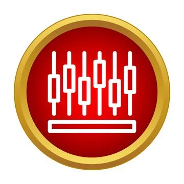 Financial market candlestick chart analyzing stock trading data Stock Illustration