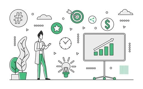 Financial market evolution イラスト素材