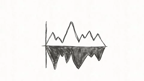 Financial Market Volatility Line Chart Hand Drawn Animation Stock Footage 341863504