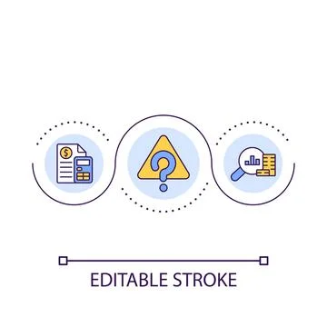 Financial matters loop concept icon Stock Illustration