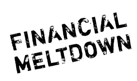Financial Meltdown rubber stamp Stock Illustration