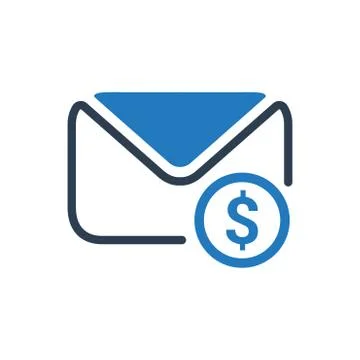 Financial Message Icon Illustration