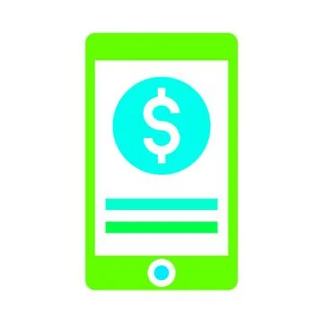Financial Mobile App Icon Stock Illustration
