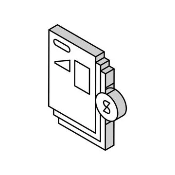Financial modeling isometric icon vector illustration Illustrazione stock