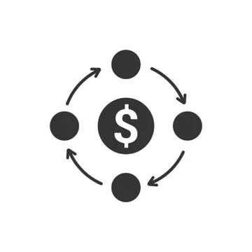 Financial network icon Stock Illustration