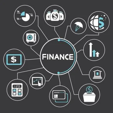 Financial network Stock Illustration