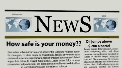 Financial news Stock Footage 25542437
