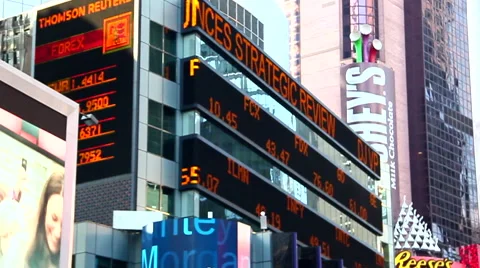 Financial news in New York Stock Footage