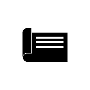 Financial Newspaper Flat Vector Icon Illustrazione stock
